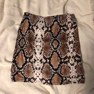 Snakeskin Pencil Skirt